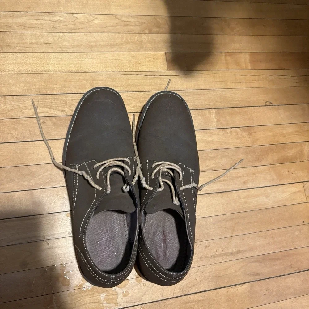Men's Dexter Comfort Brown Leather Casual Shoes Oxfords Memory Foam Size 9.5